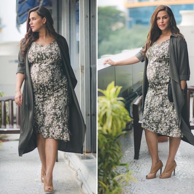 neha dhupia maternity fashion looks