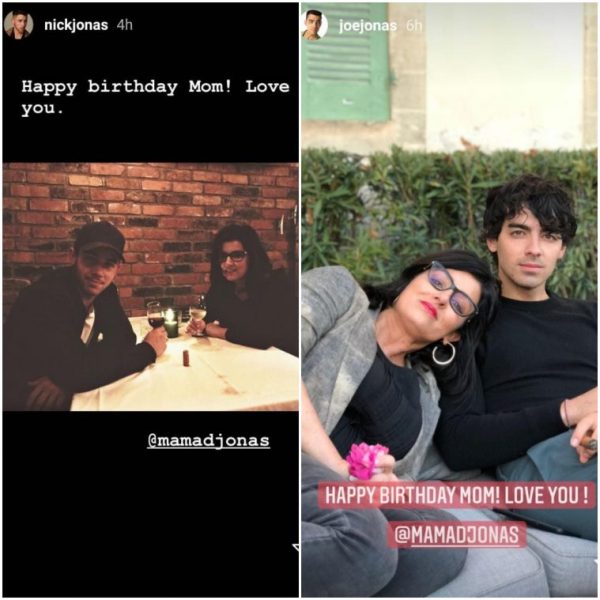 Nick and Joe Jonas wish mother Denise jonas on b'day