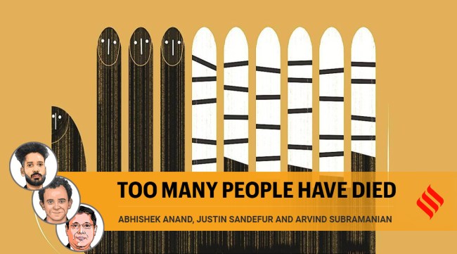 Recently, the heroic and tireless efforts of a number of journalists, newspapers (English but especially vernacular), and researchers have led to fuller and better cataloguing of mortality during the second wave. (Illustration by C R Sasikumar)