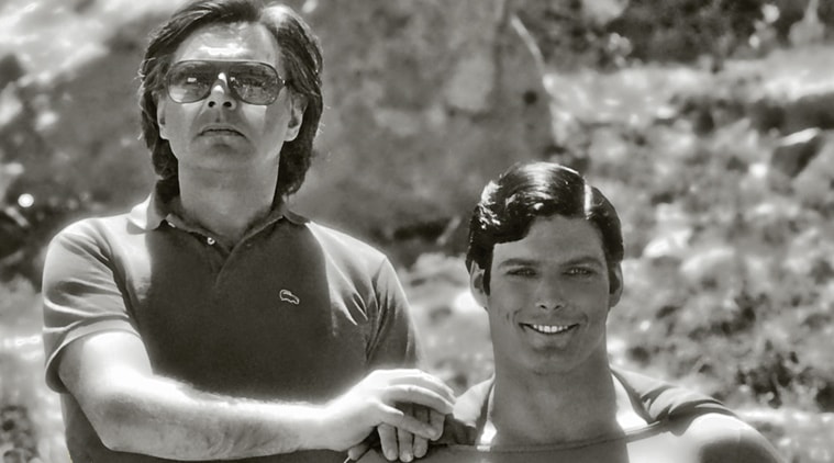 Richard Donner with Christopher Reeve in Superman 