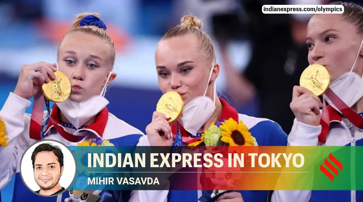 Gymnastics-Russia Olympic Committee win women's team gold