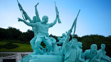 A memorial at the May 18th National Cemetery in Gwangju, South Korea, where people killed in the cityÕs 1980 uprising against military dictatorship are buried, on July 9, 2021. (Chang W. Lee/The New York Times)