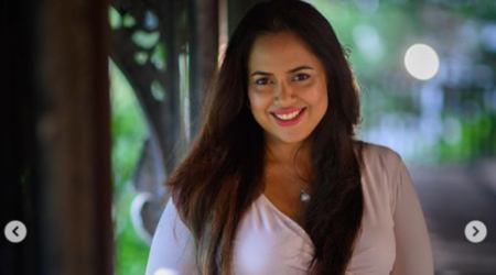 Sameera Reddy, Sameera Reddy news, Sameera Reddy children, Sameera Reddy pregnancy, Sameera Reddy family, Sameera Reddy motherhood, Sameera Reddy on pregnancy changes, indian express news
