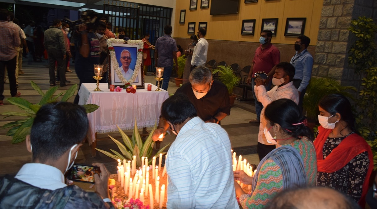 Candlelight march for Father Stan in Bengaluru (Express photo)