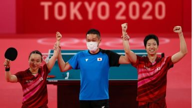 Tokyo 2020 Olympics - Table Tennis - Mixed Doubles - Gold medal match - Tokyo Metropolitan Gymnasium - Tokyo, Japan
