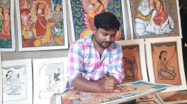 Kalighat pat paintings, paintings, art and culture, Kalighat, Kalighat paintings, Uttam Chitrakar’s paintings, gay love and transpersons, indian express news