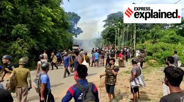 In Cachar, at the Assam-Mizoram border on Monday.