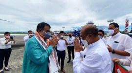 Nitin Gadkari, N Biren Singh, Manipur