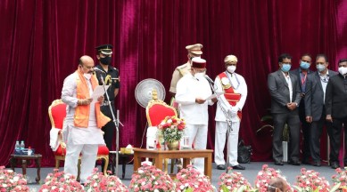 Basavaraj Bommai, Basavaraj Bommai takes oath, new karnataka cm, Basavaraj Bommai new karnataka CM, yediyurappa, karnataka BJP