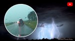 Lightning strikes car highway in Kansas, Kansas highway, kansas highway Lightning viral video, Lightning Strikes a Car, indian express, indian express news
