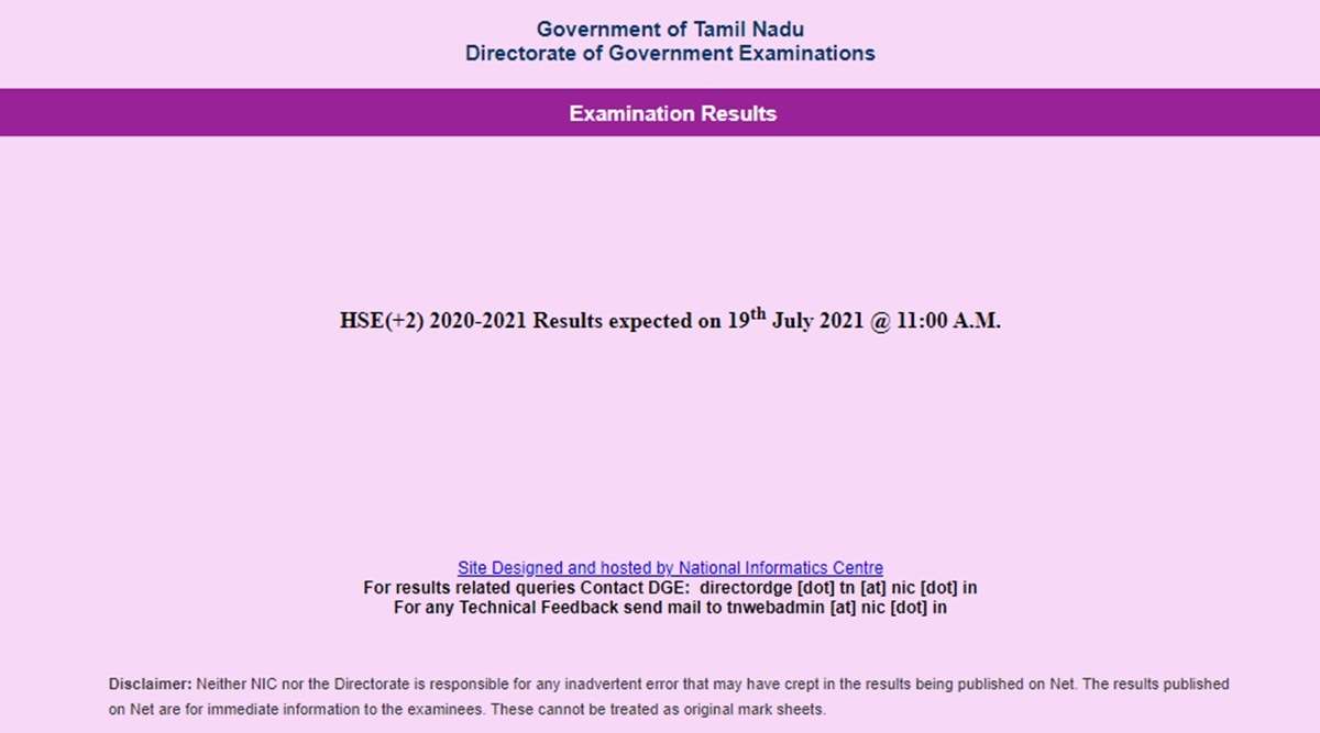 Tamil Nadu Tn 12th 2 Result 2021 Declared Here S List Of Websites Check Direct Link At Dge Tn Gov In Dge1 Tn Nic In Tnresults Nic In