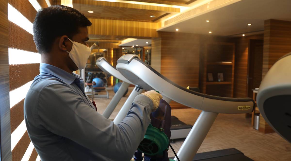 The decision to relax the curbs was taken at a high-level Covid management meeting chaired by Chief Minister Yogi Adityanath. (Express photo by Partha Paul)