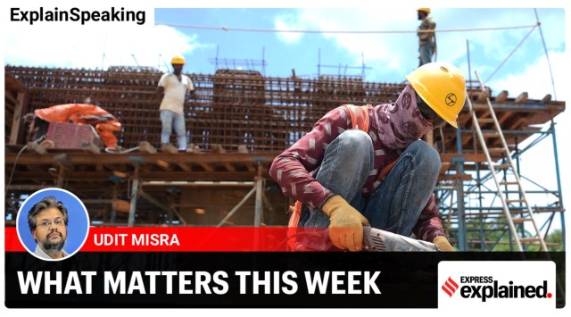 At a construction site in Tripura (Express photo)