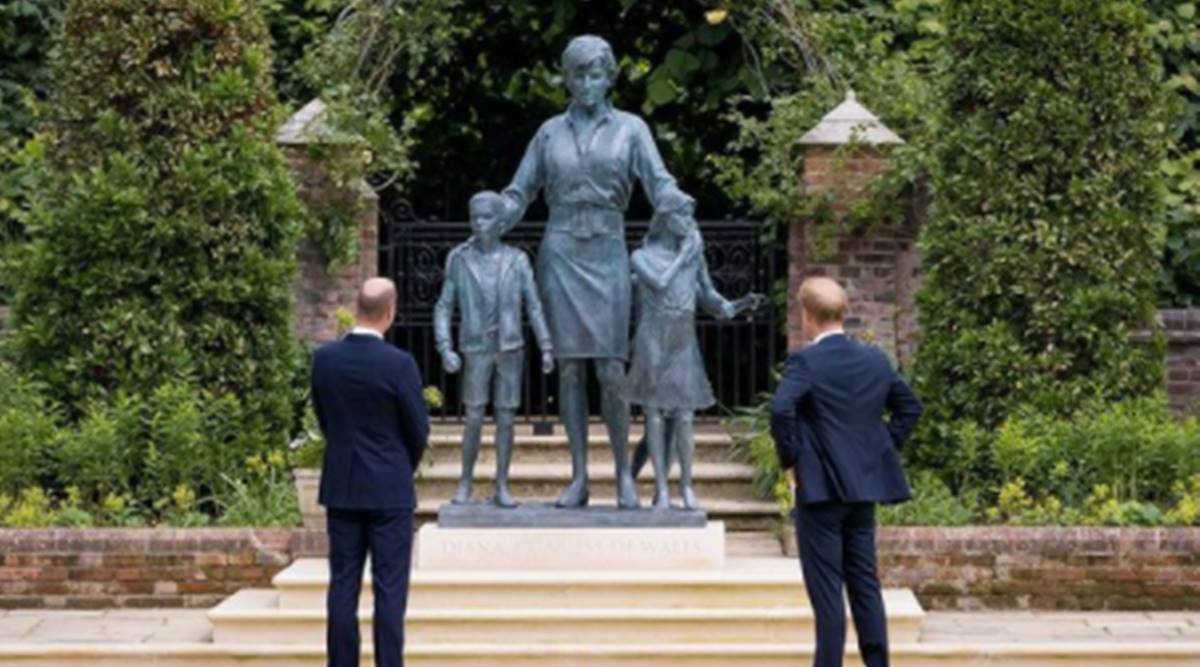 princess diana statue unveiled by her feuding sons