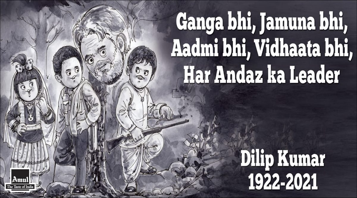 ‘Har Andaz ka Leader’: Amul’s poignant tribute to Dilip Kumar goes ...