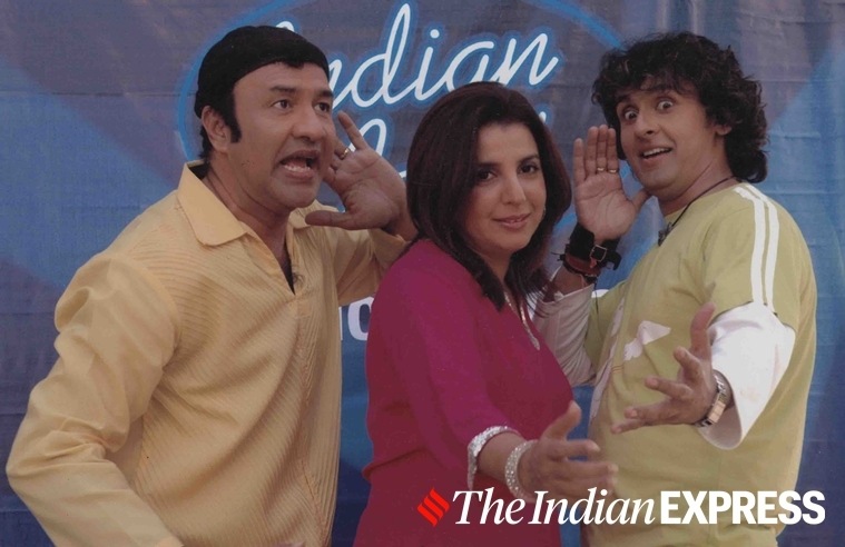 indian idol sonu nigam farah khan anu malik
