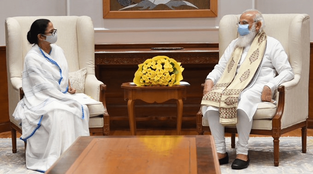 CM Mamata Banerjee met PM Narendra Modi at his residence in Lok Kalyan Marg, Delhi. (ANI)
