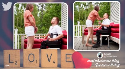 Paralyzed man uses a robotic exoskeleton to get down on one knee and  propose to his girlfriend