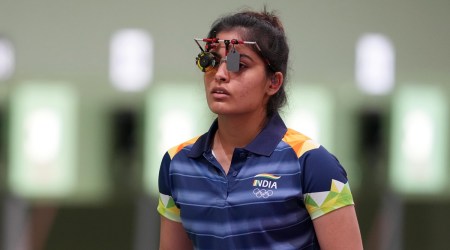 Manu Bhaker, Javad Foroughi, ISSF President's Cup, Sports News, Indian Express