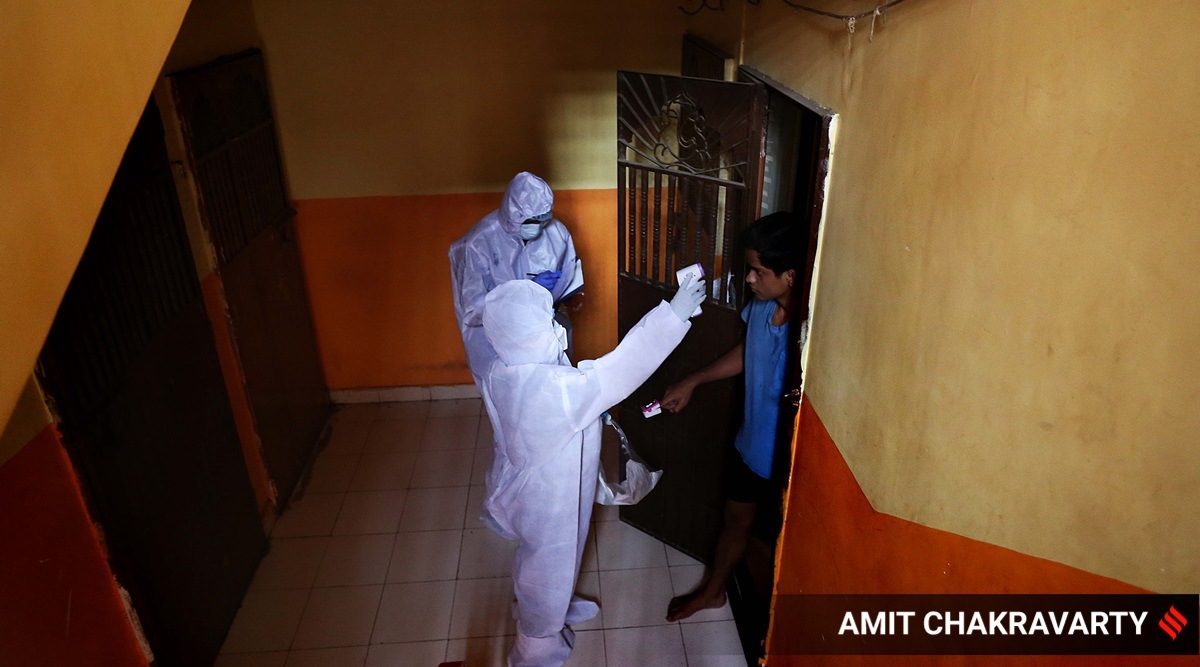 During a door-to-door survey in Mumbai. (Express Photo: Amit Chakravarty, File)