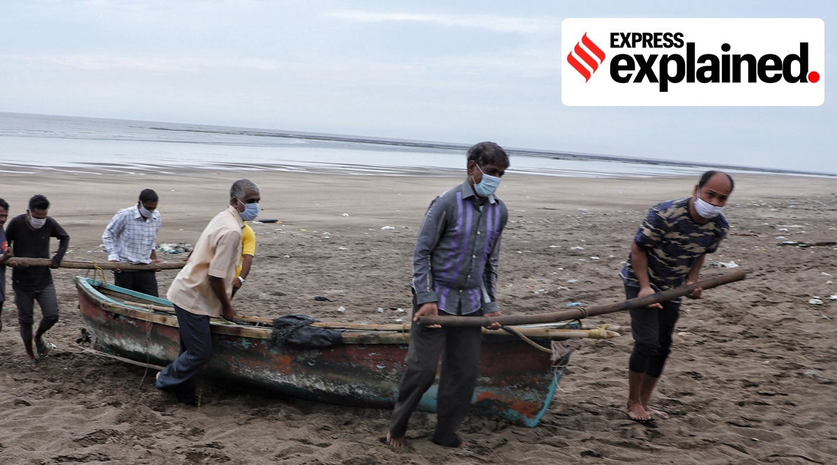 The fishermen of Nargol in Umargam taluka of Valsad. The land chosen for the port is among the most fertile for marine life. (Express Photo: Javed Raja, File)