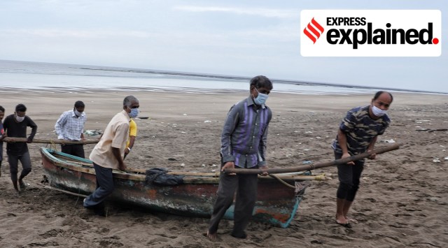 The fishermen of Nargol in Umargam taluka of Valsad. The land chosen for the port is among the most fertile for marine life. (Express Photo: Javed Raja, File)