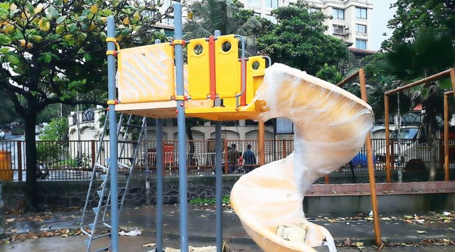 The upcoming children’s park is about 11,000 sq ft and will be nestled in Bandstand 1. (Express photo)
