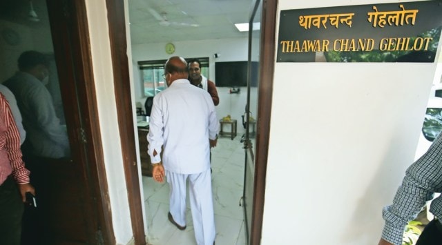 Thaawarchand Gehlot at his residence in Delhi. (Photo: Anil Sharma)