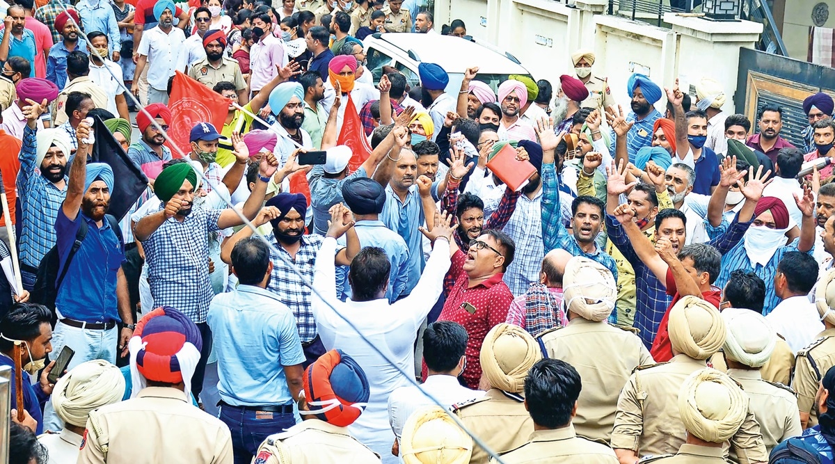 Teachers protest across Punjab, oppose proposal to cut their salaries as per 6th Pay Commission | Cities News,The Indian Express