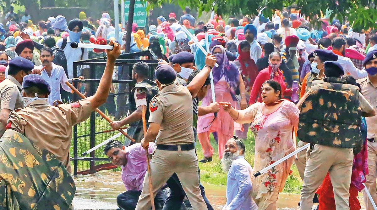 Punjab: Going to protest outside CM's house, teachers cane-charged | Cities  News,The Indian Express