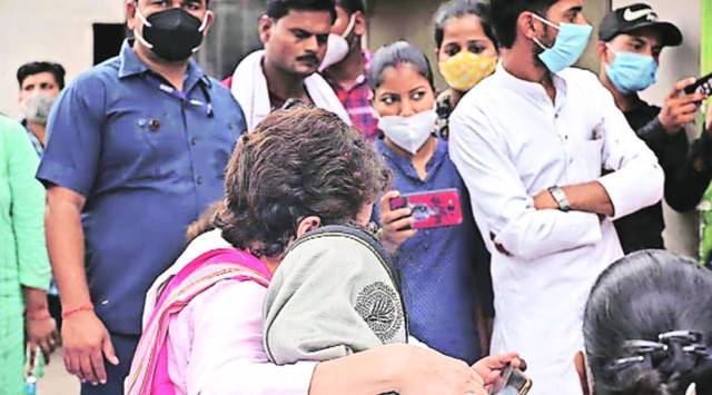 Priyanka Gandhi meets SP worker who was ‘molested’: Women will defeat govt