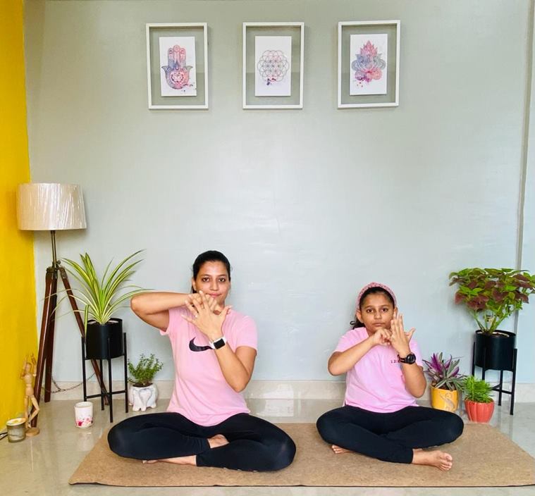 yoga, yoga with kids, breathing exercises for children, practising breathing techniques with kids at home, yoga for kids, parenting, indian express news