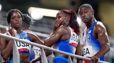 US mixed relay event, us mixed relay olympics controversy, us mixed relay time reinstated, us mixed relay team disqualified, Elija Godwin, Lynna Irby