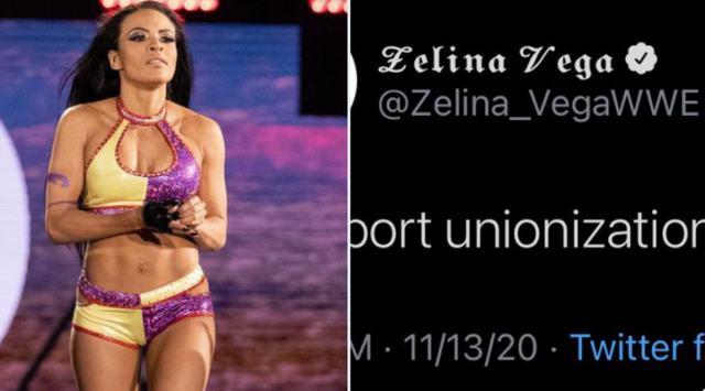 Zelina Vega was released 10 minutes after tweeting “I support unionization.”