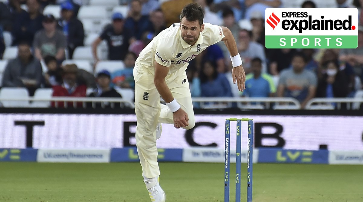 England's James Anderson bowls a delivery during the first test match between England and India, at Trent Bridge in Nottingham, England, Saturday, Aug. 7, 2021. (AP Photo: Rui Vieira)