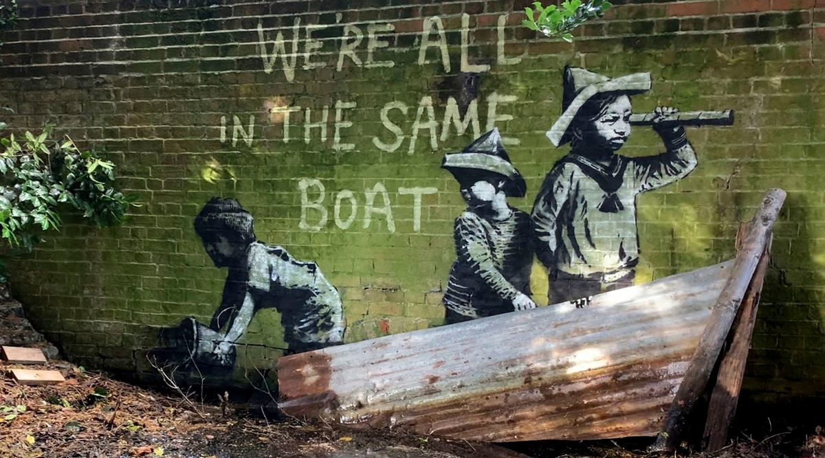 banksy, banksy artworks, banksy new murals