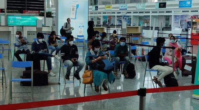 Passengers at Bengaluru airport. (Express Photo/File)