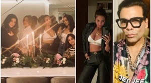 Besties Malaika Arora, Karan Johar and Manish Malhotra pose and pout at Saturday night party