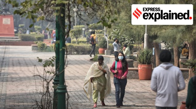 Students at Delhi University. (Express Photo: Abhinav Saha, File)
