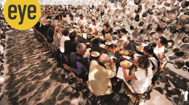 Subodh Gupta’s project ‘Cooking the World’ at Art Basel 2017, where he served a seven-course feast of Indian food. (Photo: Subodh Gupta Studio)