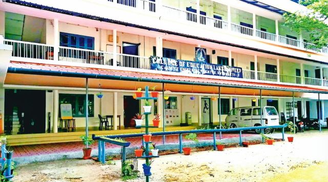 The premises in Kavaratti island where the nursing college is planned. (Express)