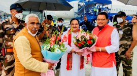 JP nadda, BJP president, Uttarakhand Assembly polls, Uttarakhand, Pushkar Singh Dhami, Uttarakhand CM, indian express, indian express news