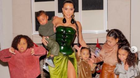 Kim Kardashian, Kim Kardashian news, Kim Kardashian parenting style, Kim Kardashian children, Kim Kardashian on raising four kids, parenting, indian express news