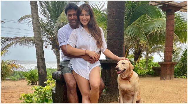 Kim Sharma and Leander Paes at Pousada By The Beach Goa