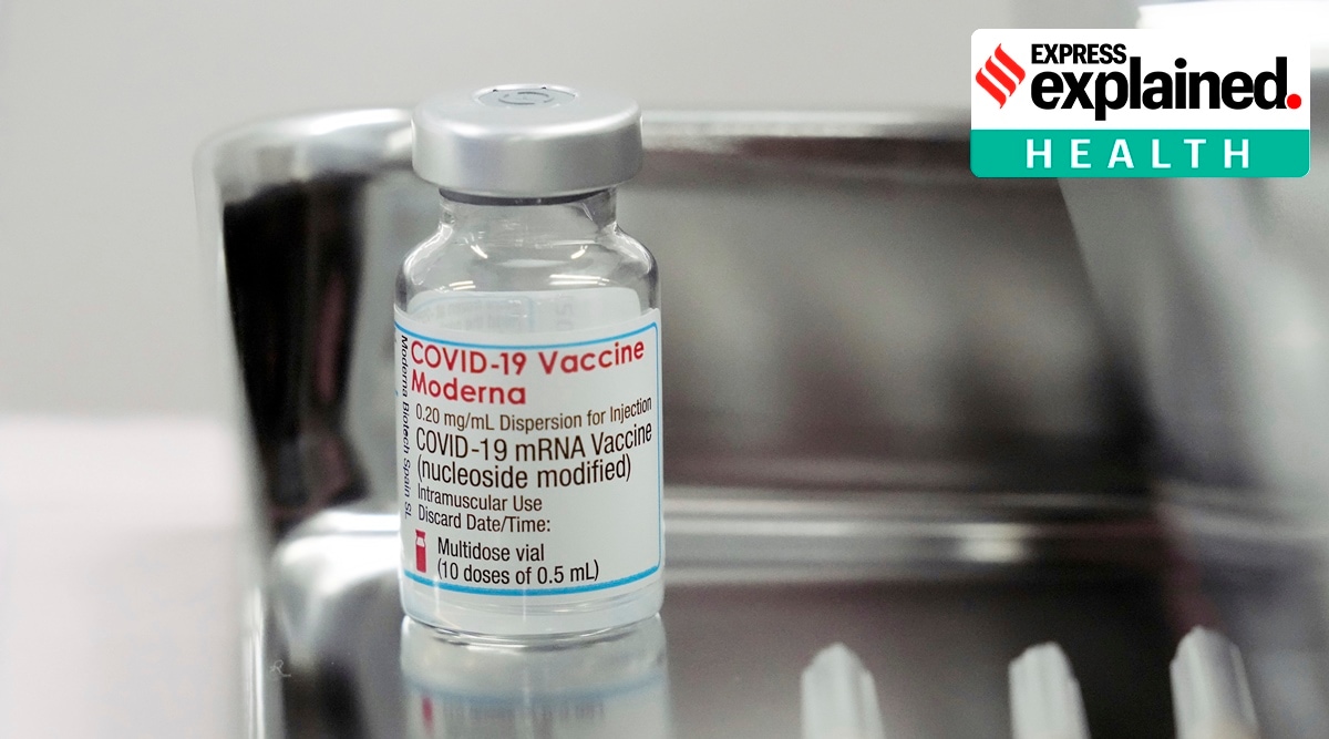 A Moderna Covid-19 vaccine vial that is being administered for flight attendants of Japan Airlines ar Haneda Airport in Tokyo. (AP)