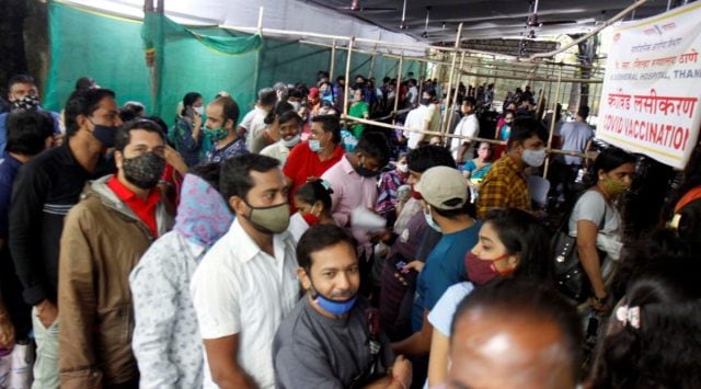 At a vaccination centre in Mumbai  (Express Photo)