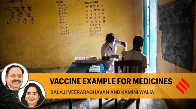A health worker administers the Covishield vaccine to a villager in Assam (AP Photo)