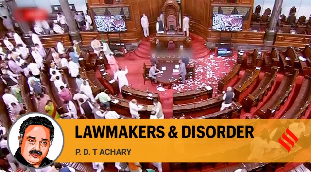 A view of the Rajya Sabha during the Monsoon Session of Parliament, in New Delhi. (RSTV/PTI) 