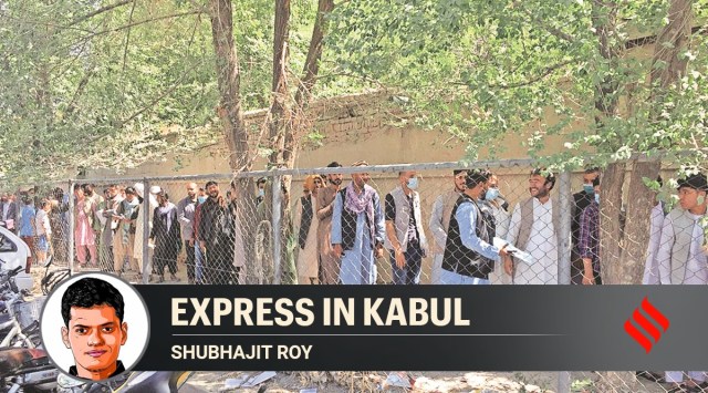 At the Kabul passport office. (Express Photo by Shubhajit Roy)