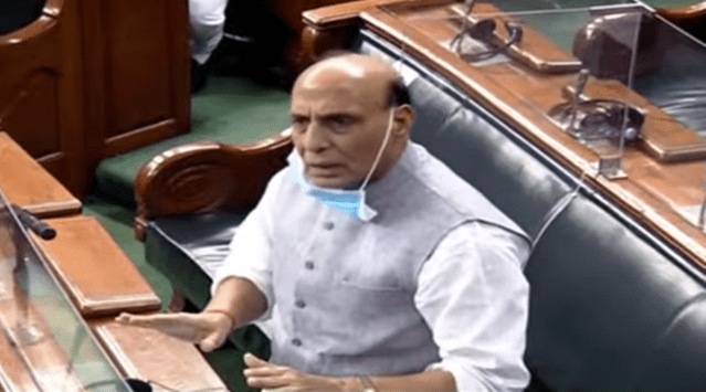 Defence Minister Rajnath Singh said the Bill has been brought so that there are no hindrances to supplies for our defence forces. (Photo: Twitter/@loksabhatv)